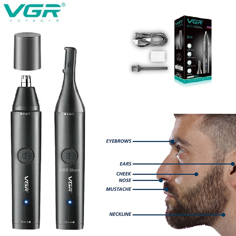 Nose Trimmer - VGR Lavabile Naso Tagliacapelli Barba Capelli