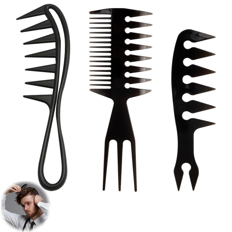 Men'S Grooming Hairstyles - Pettine per capelli a denti larghi