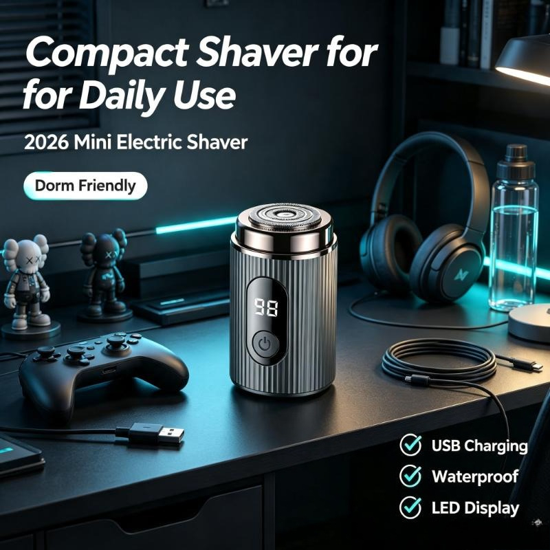 Mini Rasoio Elettrico 2026 Por - Mens Grooming Travel Kit recensione e prezzo