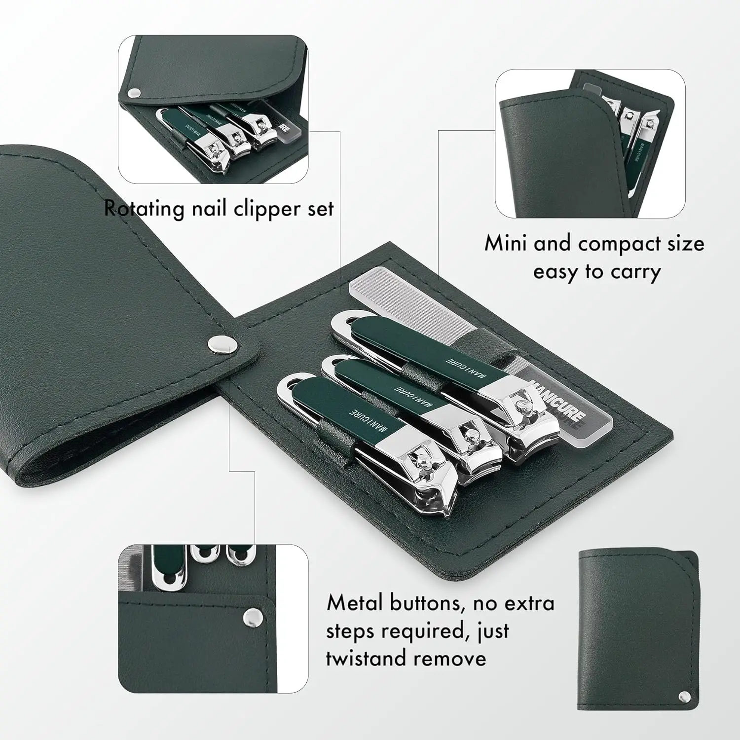 Set di 4 Pezzi per Manicure Pr - Mens Grooming Travel Kit recensione e prezzo