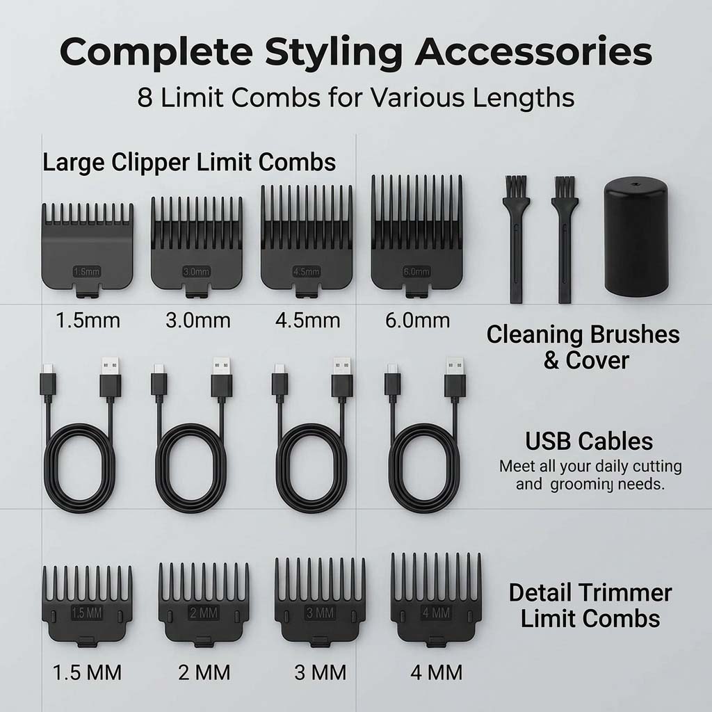 Set 4 in 1 per la cura dei cap - Electric Shaver Rotary recensione e prezzo