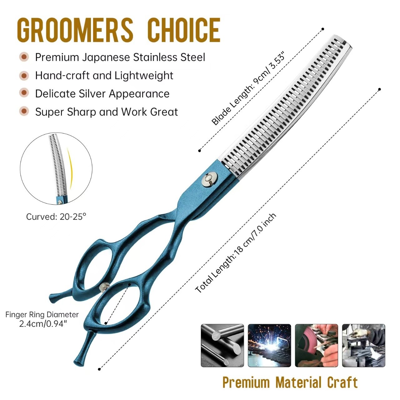 Forbici Curve da 7 Pollici in  - Grooming Scissors recensione e prezzo