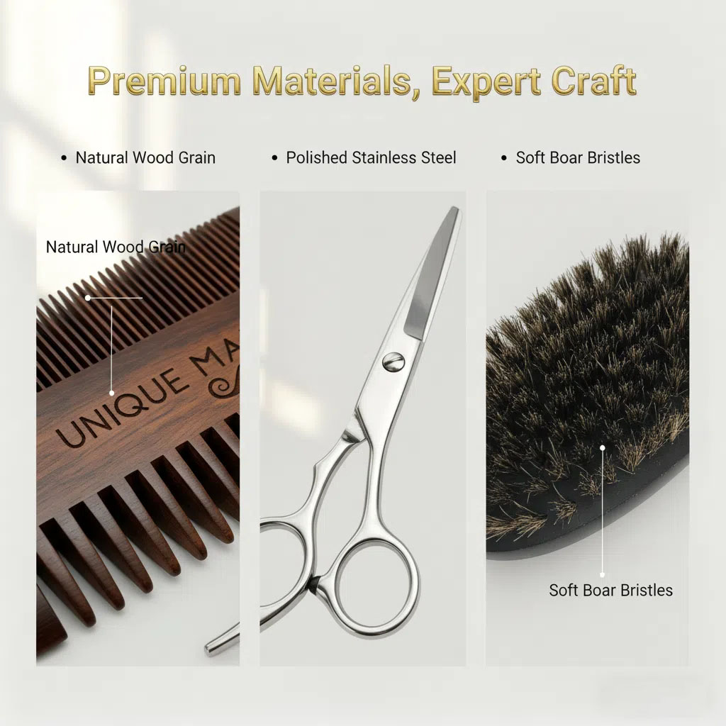 Set barba da uomo UNIQUE MAN,  - Grooming Kit recensione e prezzo